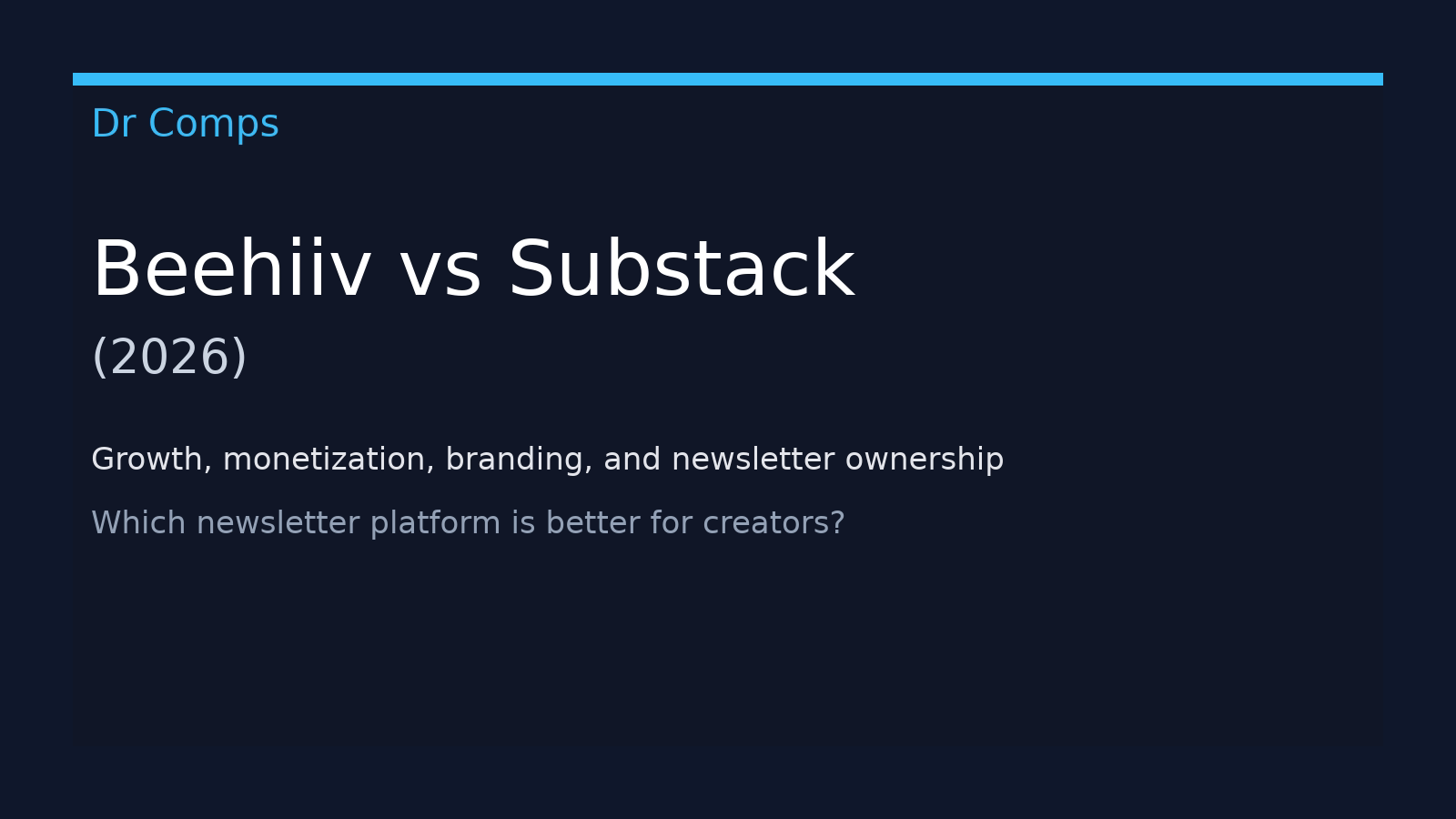 Beehiiv vs Substack (2026) featured image