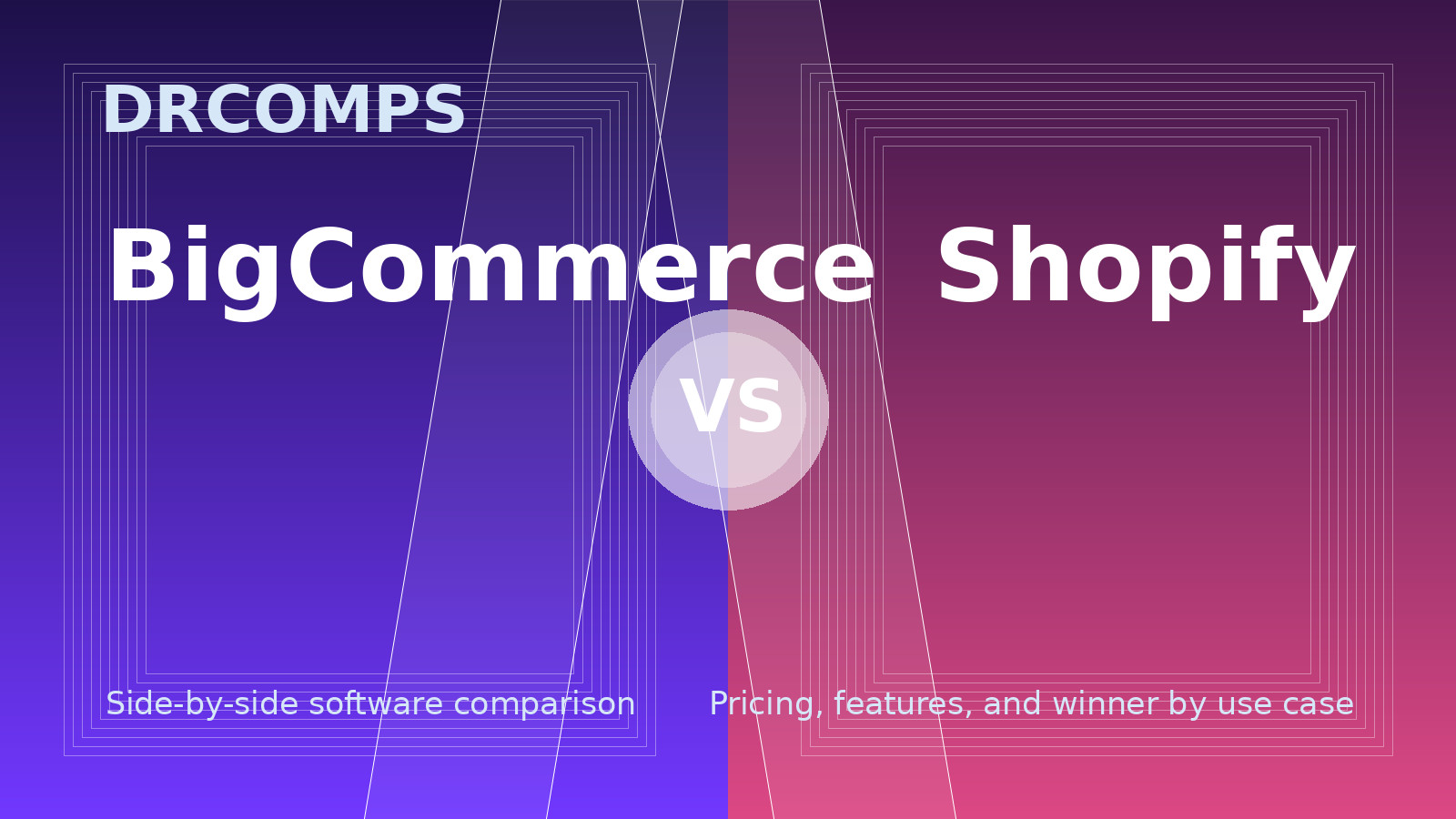 BigCommerce vs Shopify: Side-by-side software comparison on pricing, features, and use case.