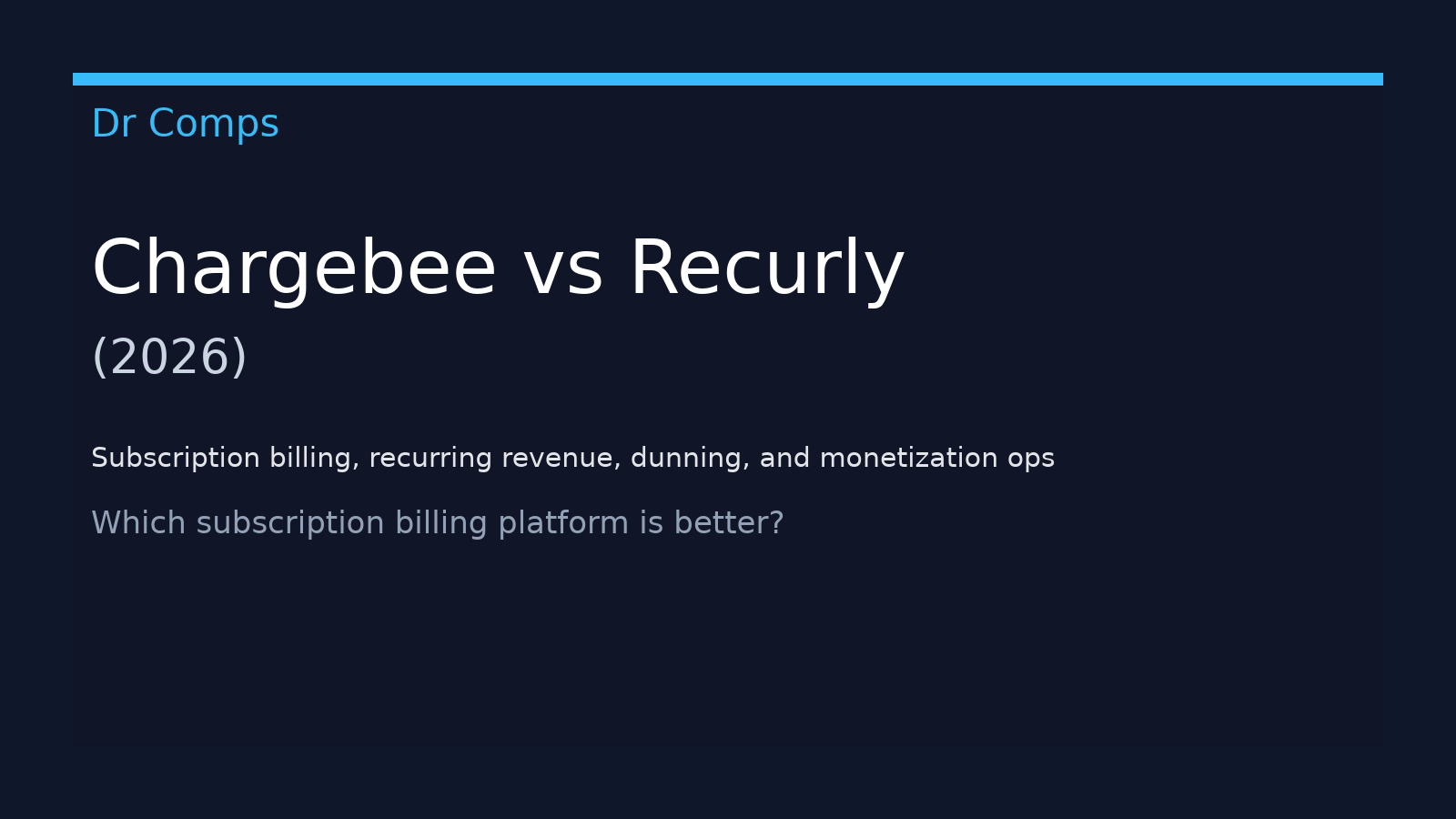 Chargebee vs Recurly (2026) featured image
