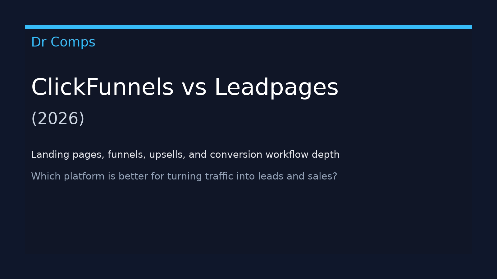 ClickFunnels vs Leadpages (2026) featured image