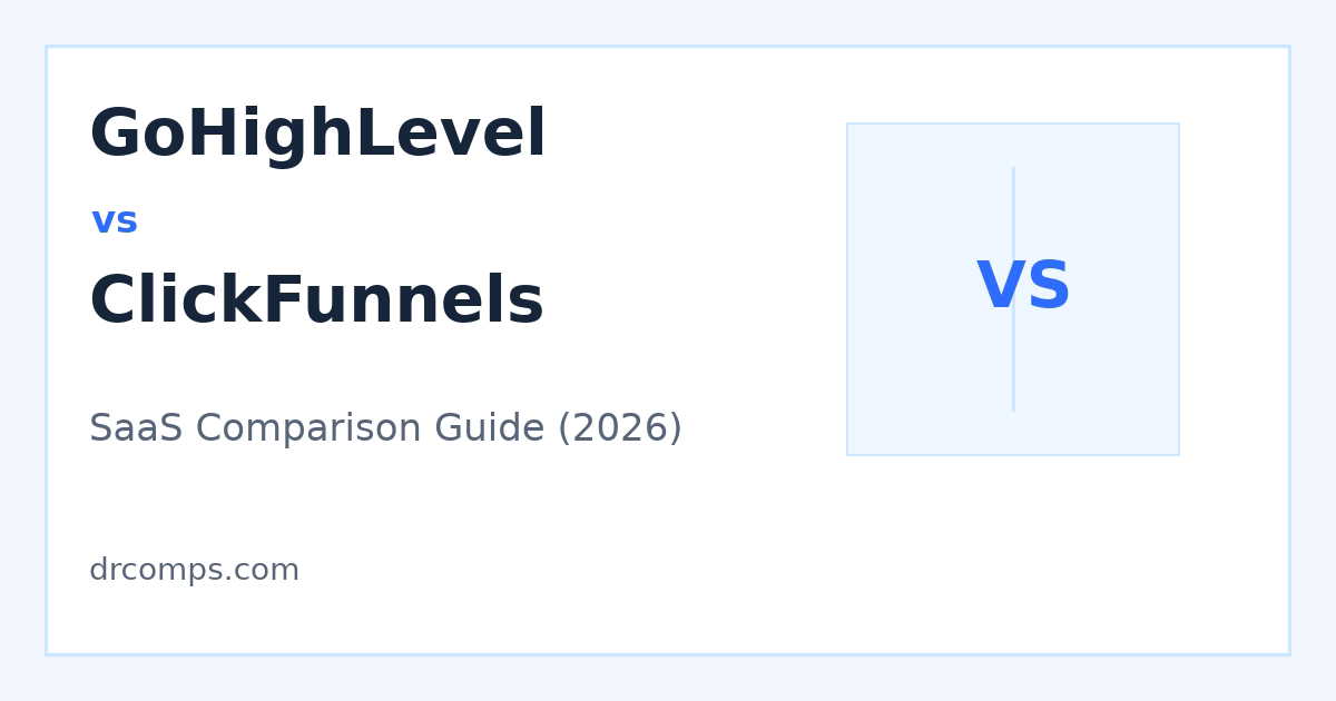 GoHighLevel vs ClickFunnels (2026) featured image
