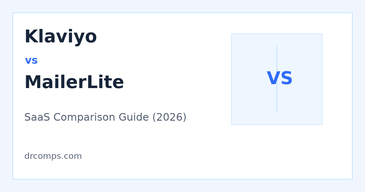 Klaviyo vs MailerLite (2026) featured image