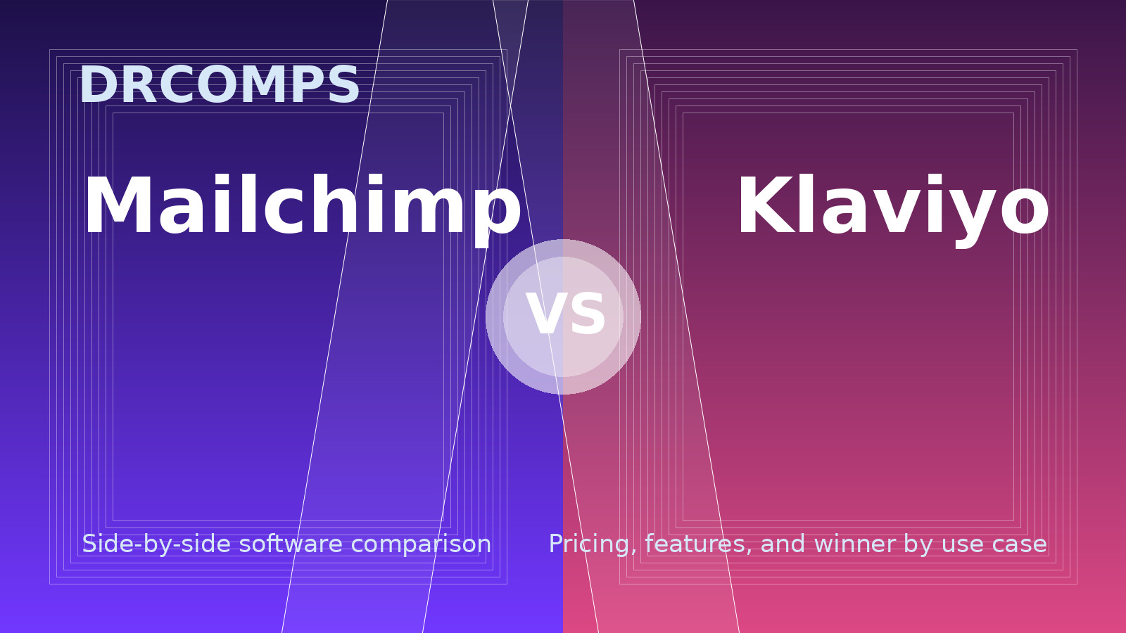 Mailchimp vs Klaviyo software comparison: features, pricing, and use case analysis.