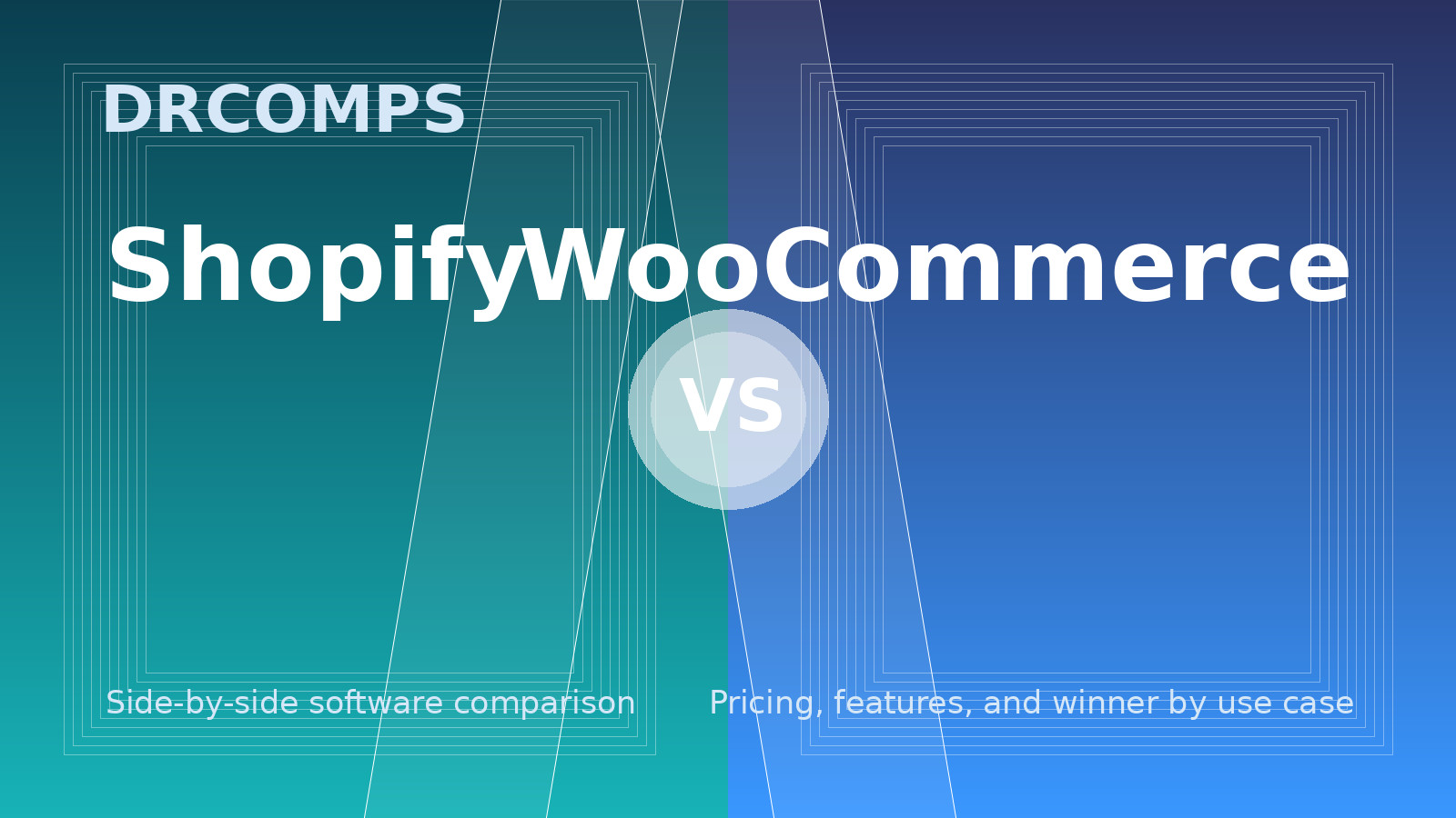 Shopify vs WooCommerce side-by-side software comparison on pricing, features, and use case winner.