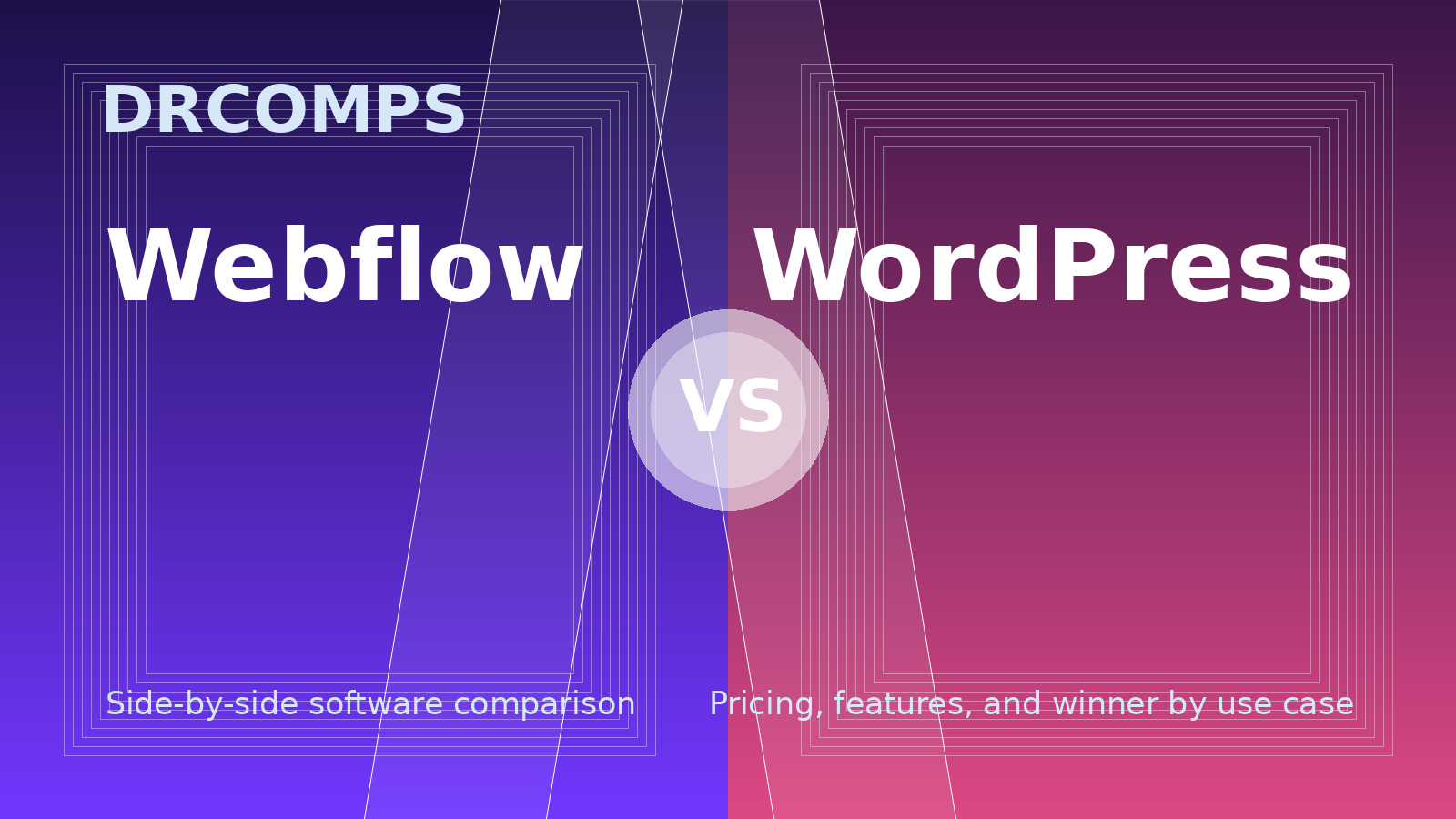 Webflow vs WordPress comparison: pricing, features, use case analysis.