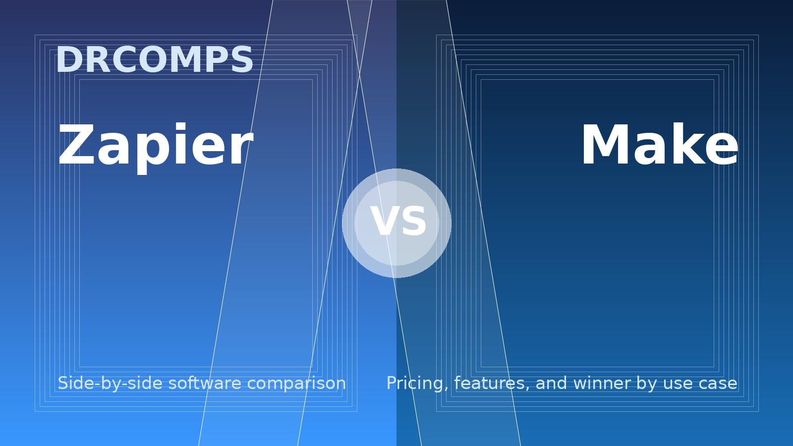 Zapier vs Make software comparison: pricing, features, and use case analysis.
