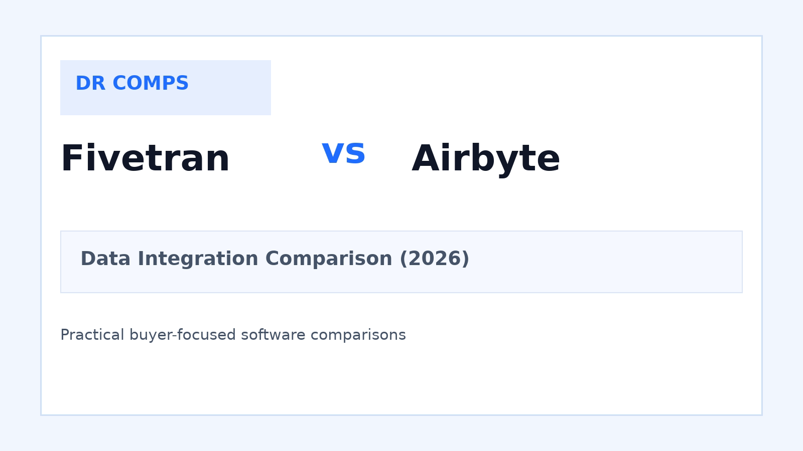 Fivetran vs Airbyte (2026) featured image
