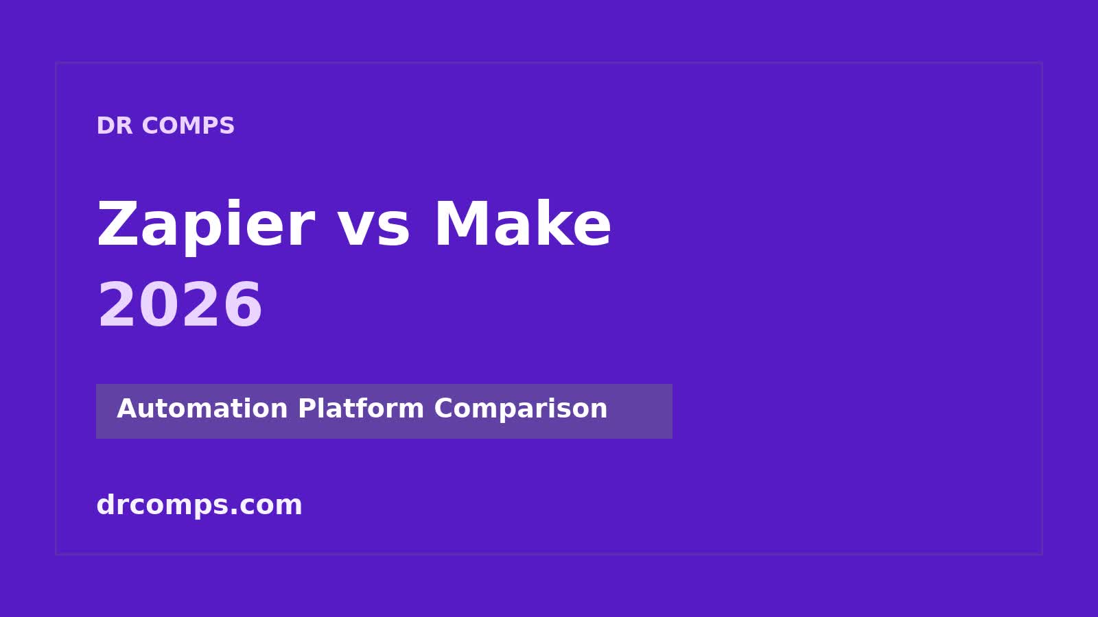 Zapier vs Make (2026) featured image